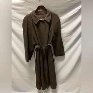 Burberry Dark Gray Wool/Camel Hair Winter Coat - Vintage